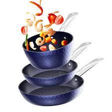 Pots and Pans Set; Aluminum Ceramic Coating - Suitable for Induction Hob Oven;