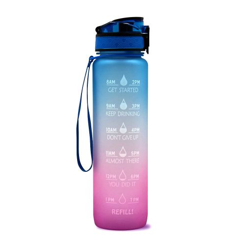 1L Tritan Water Bottle With Time Marker Bounce Cover Motivational Water Bottle Cycling Leakproof Cup For Sports Fitness Bottles 1L Tritan Water Bottle With Time Marker Bounce Cover Motivational Water Bottle Cycling Leakproof Cup For Sports Fitness Bottles