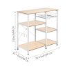 3-Tier Industrial Kitchen Baker's Rack Utility Microwave Oven Stand Storage Cart Workstation Shelf, Vintage